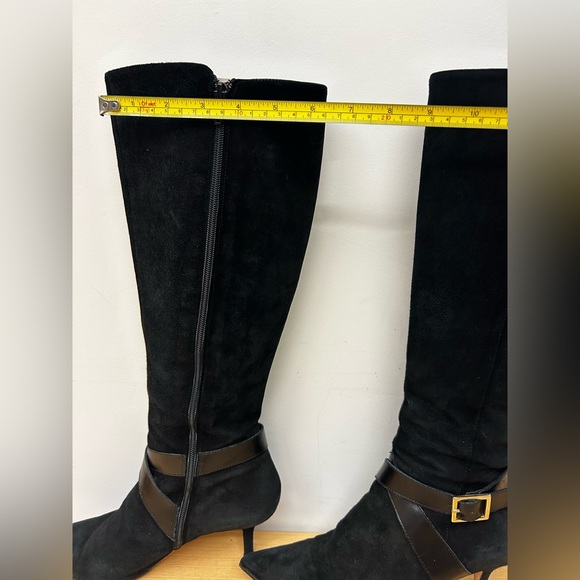 Saks Fifth Avenue black suede boots - Picture 14 of 15